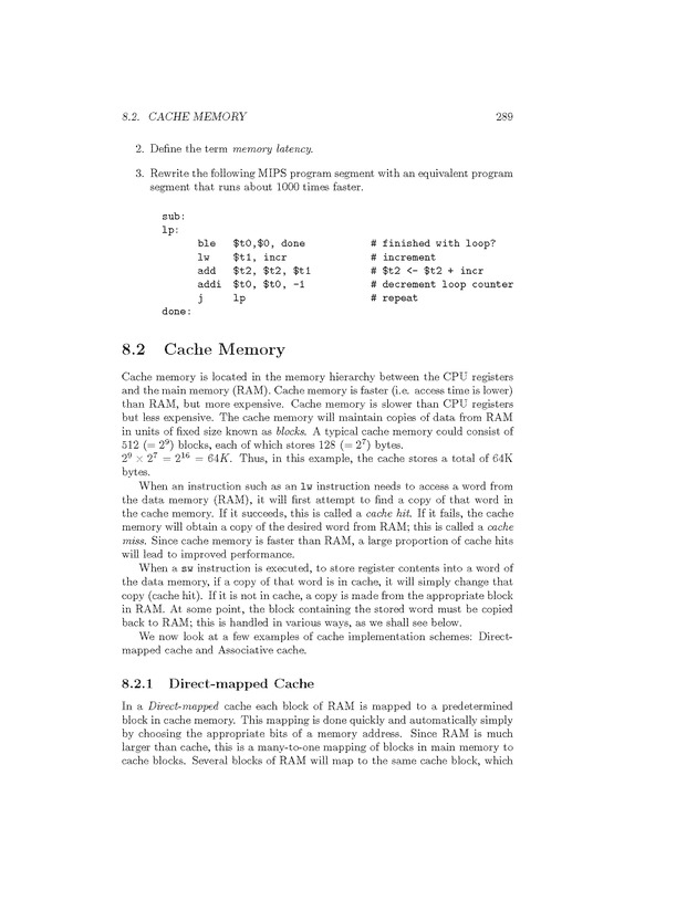 Computer Organization with MIPS - Page 289